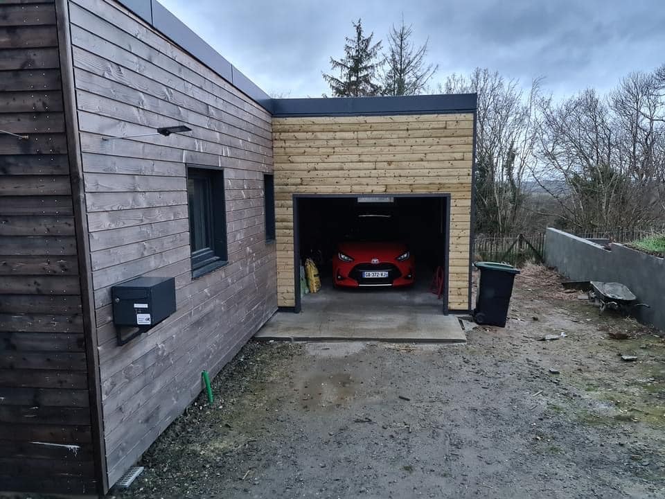 Garage ossature bois Pencran 2 - Charpente Ossature Bois - Quimper Brest