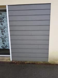 Obstruction porte de garage ossature bois Daoulas - Isolation par l'extérieur - Bardages - Quimper Brest