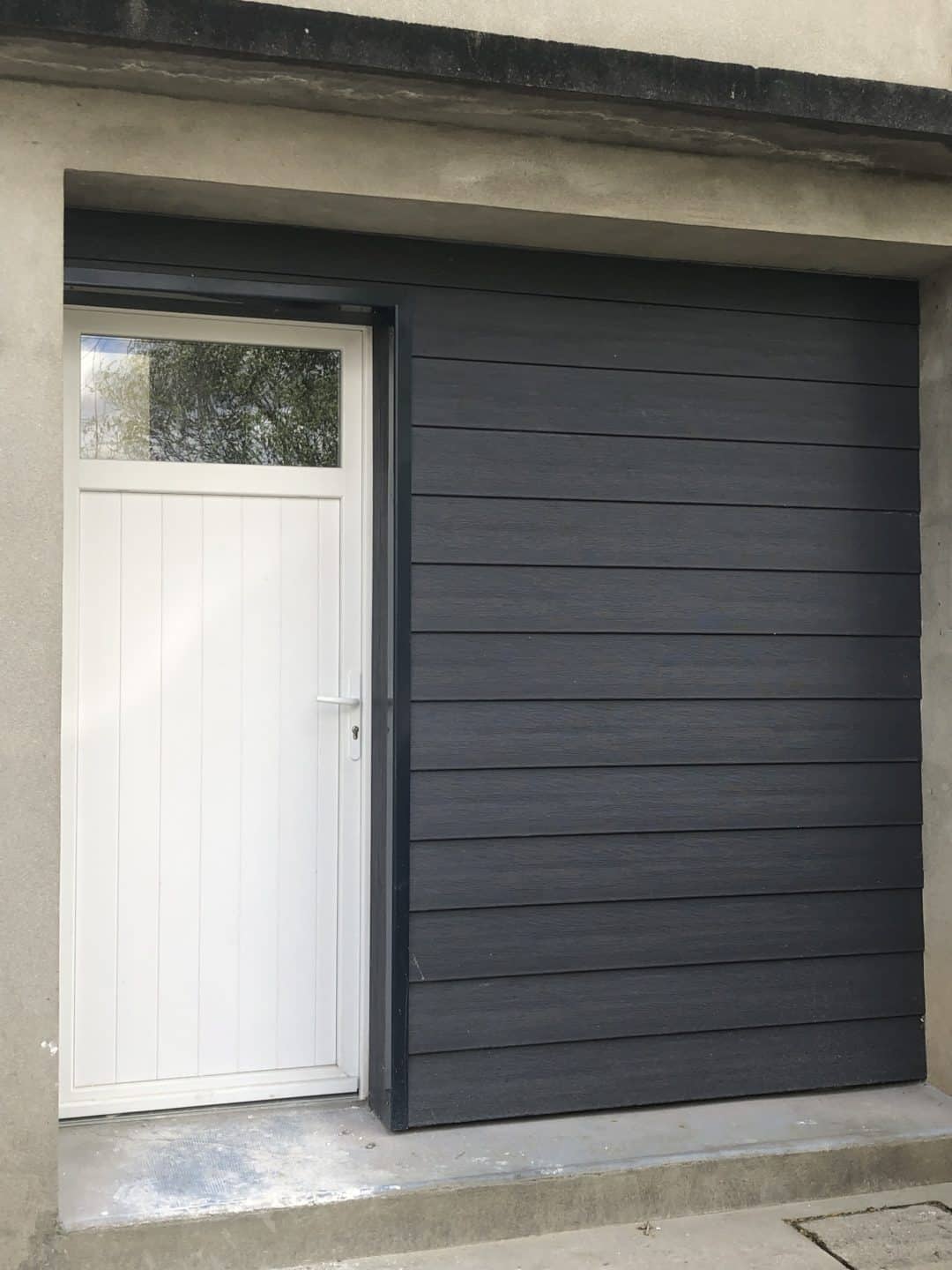 Obstruction porte de garage ossature bois Plouedern - Placo - Isolation - Quimper Brest