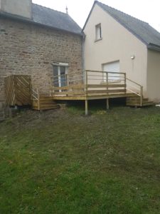 Petite terrasse sur pilotis La Roche Maurice 4 - Toutes les réalisations - Quimper Brest