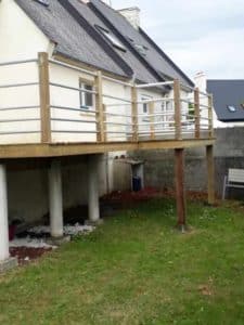 Terrasse bois sur pilotis Landerneau 4 - Terrasses - Quimper Brest