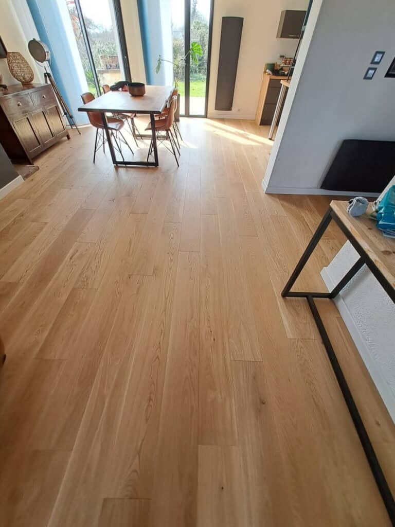 parquet salon 2 Le Neun - Menuiserie intérieure - Quimper Brest